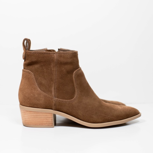 Dolce Vita Able Booties in Dark Brown Suede - Picture 5 of 6